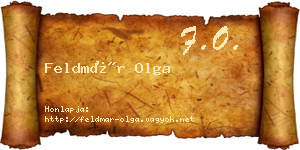Feldmár Olga névjegykártya
